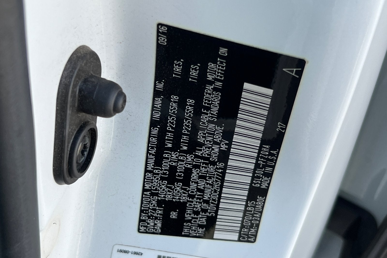 2017 Toyota Sienna Limited Premium