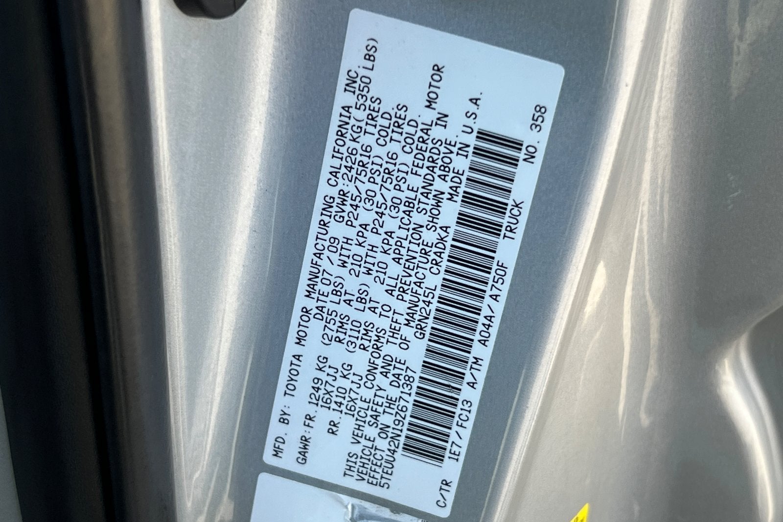 2009 Toyota Tacoma Base