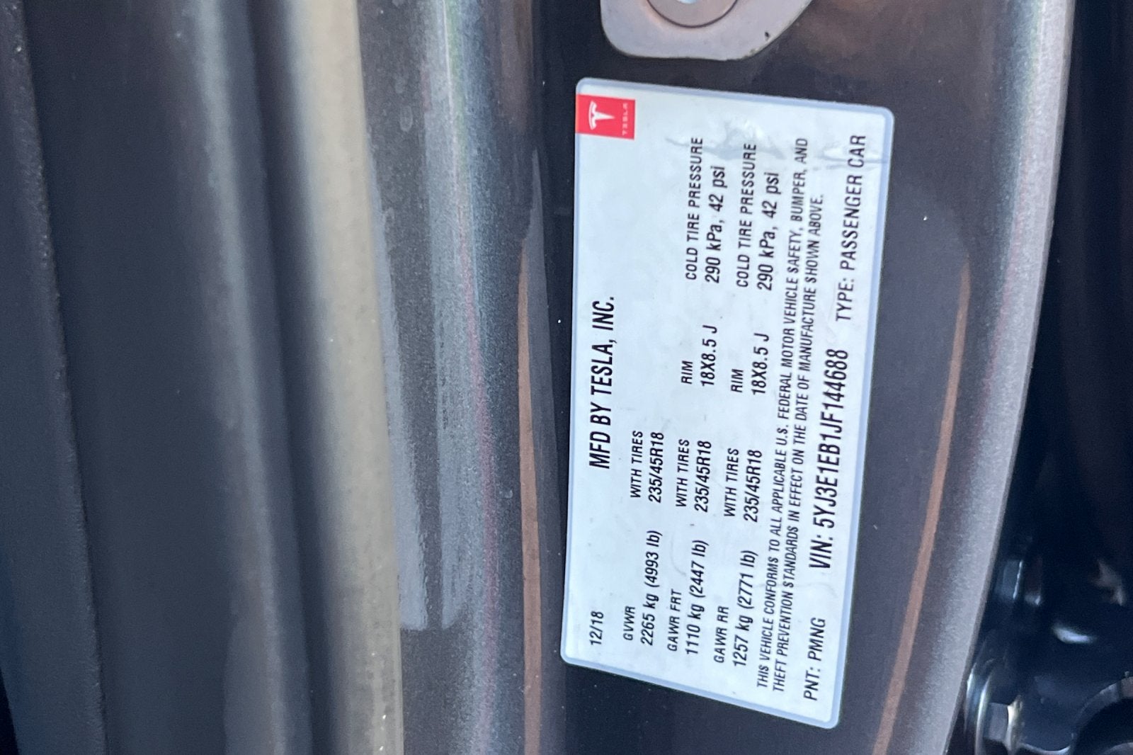 2018 Tesla Model 3 Base