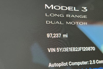 2018 Tesla Model 3 Long Range Battery