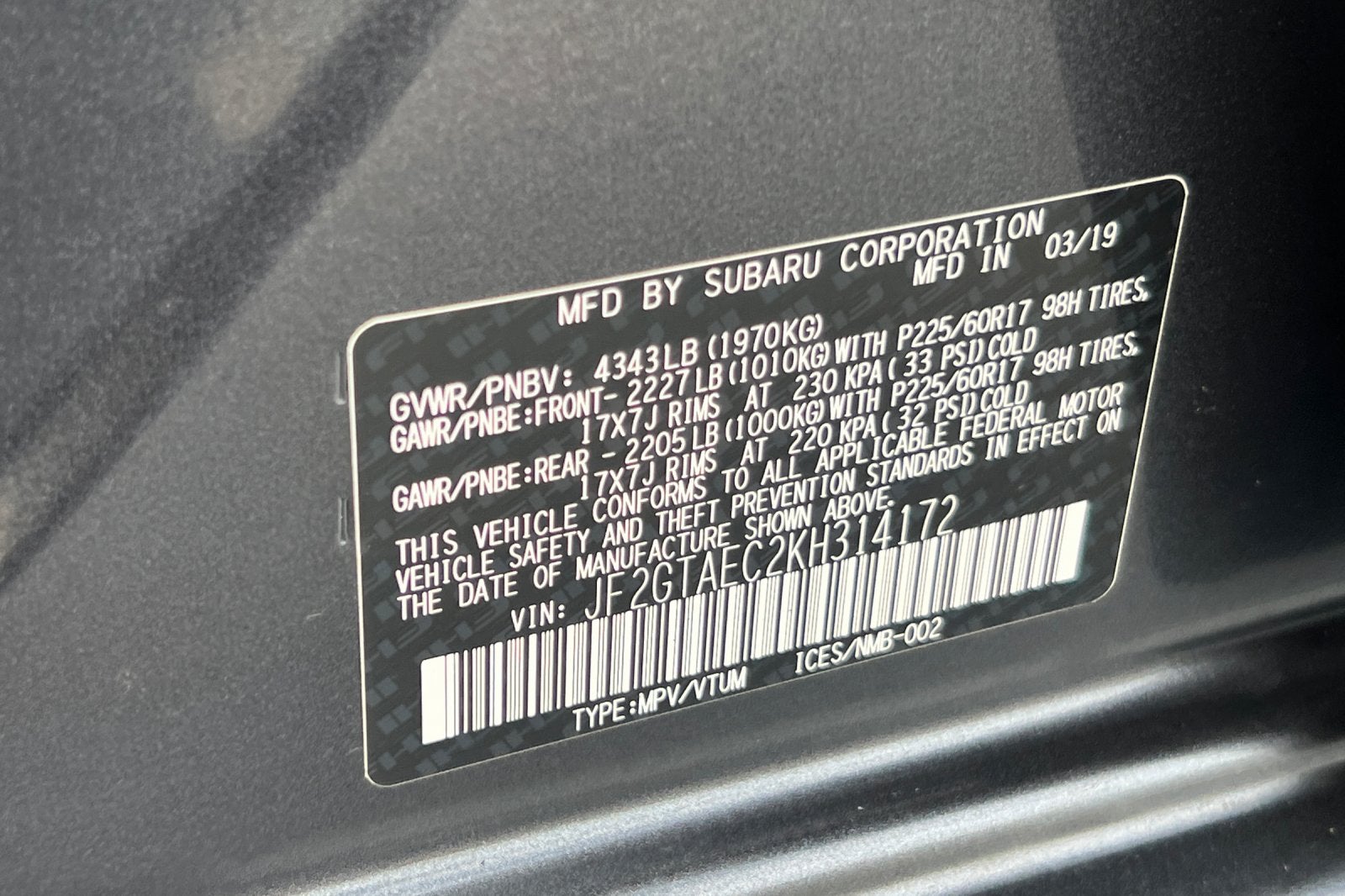 2019 Subaru Crosstrek Premium