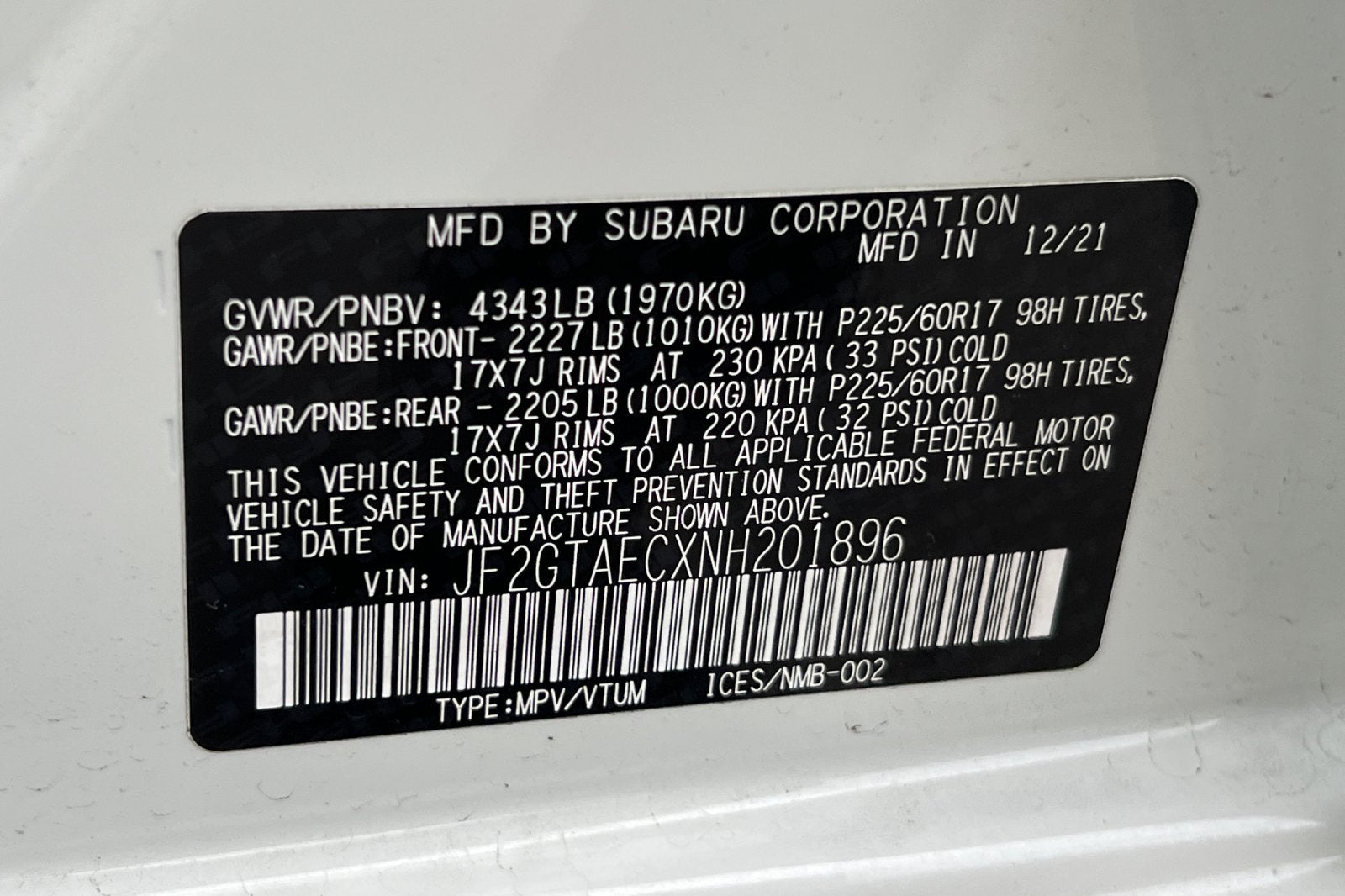 2022 Subaru Crosstrek Premium