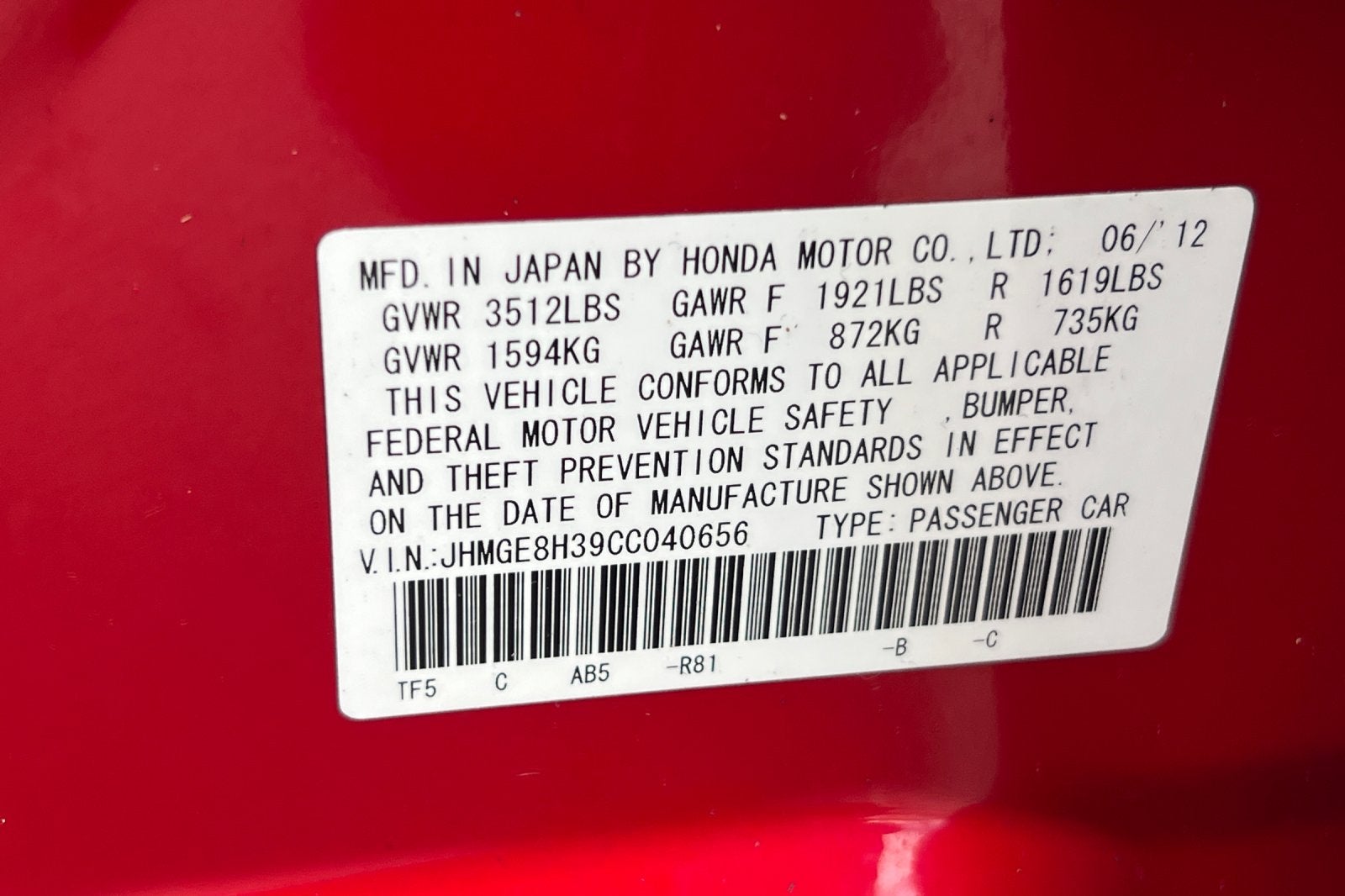 2012 Honda Fit Base