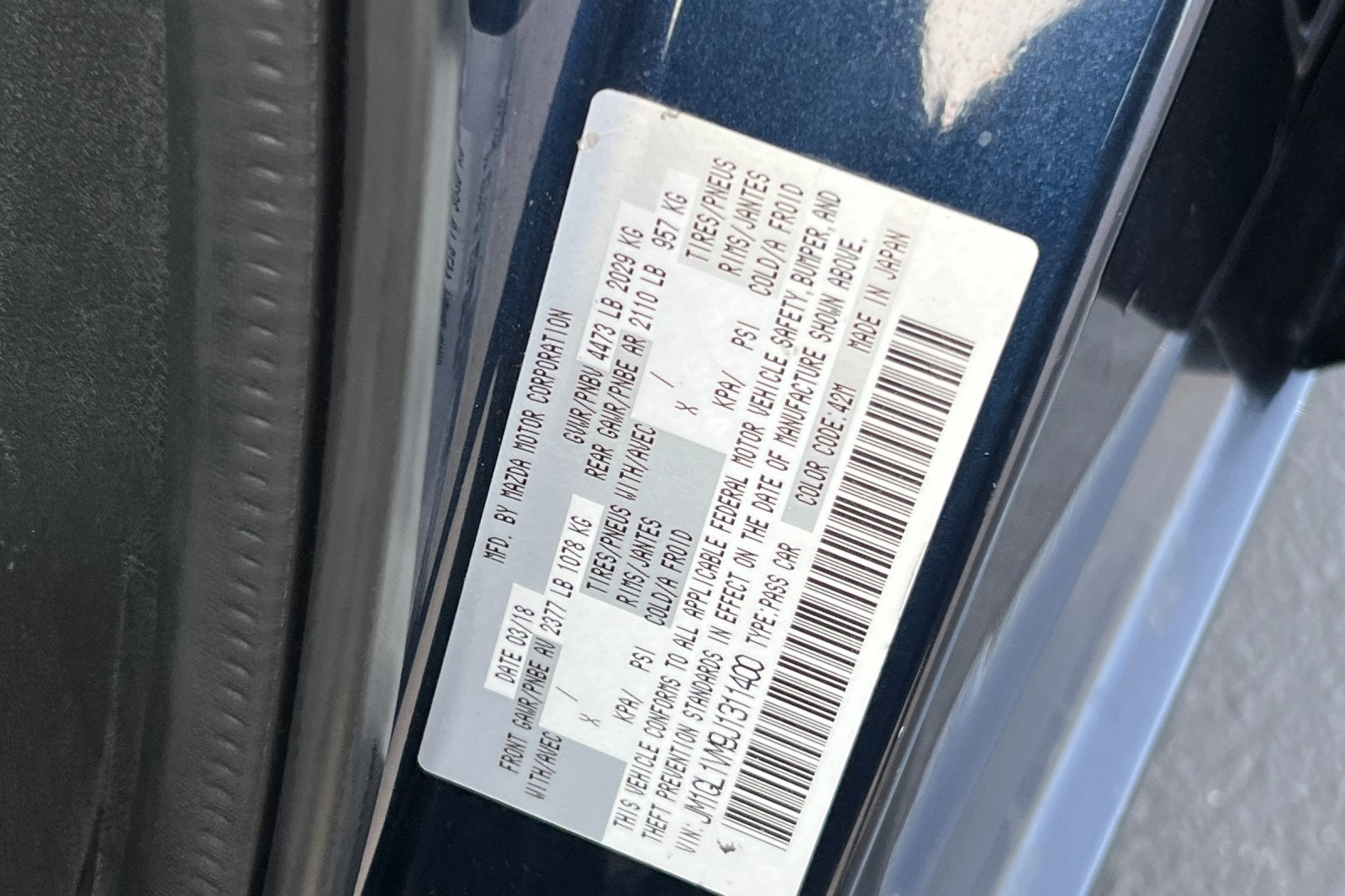 2018 Mazda Mazda6 Touring