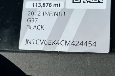 2012 INFINITI G37 Coupe Journey