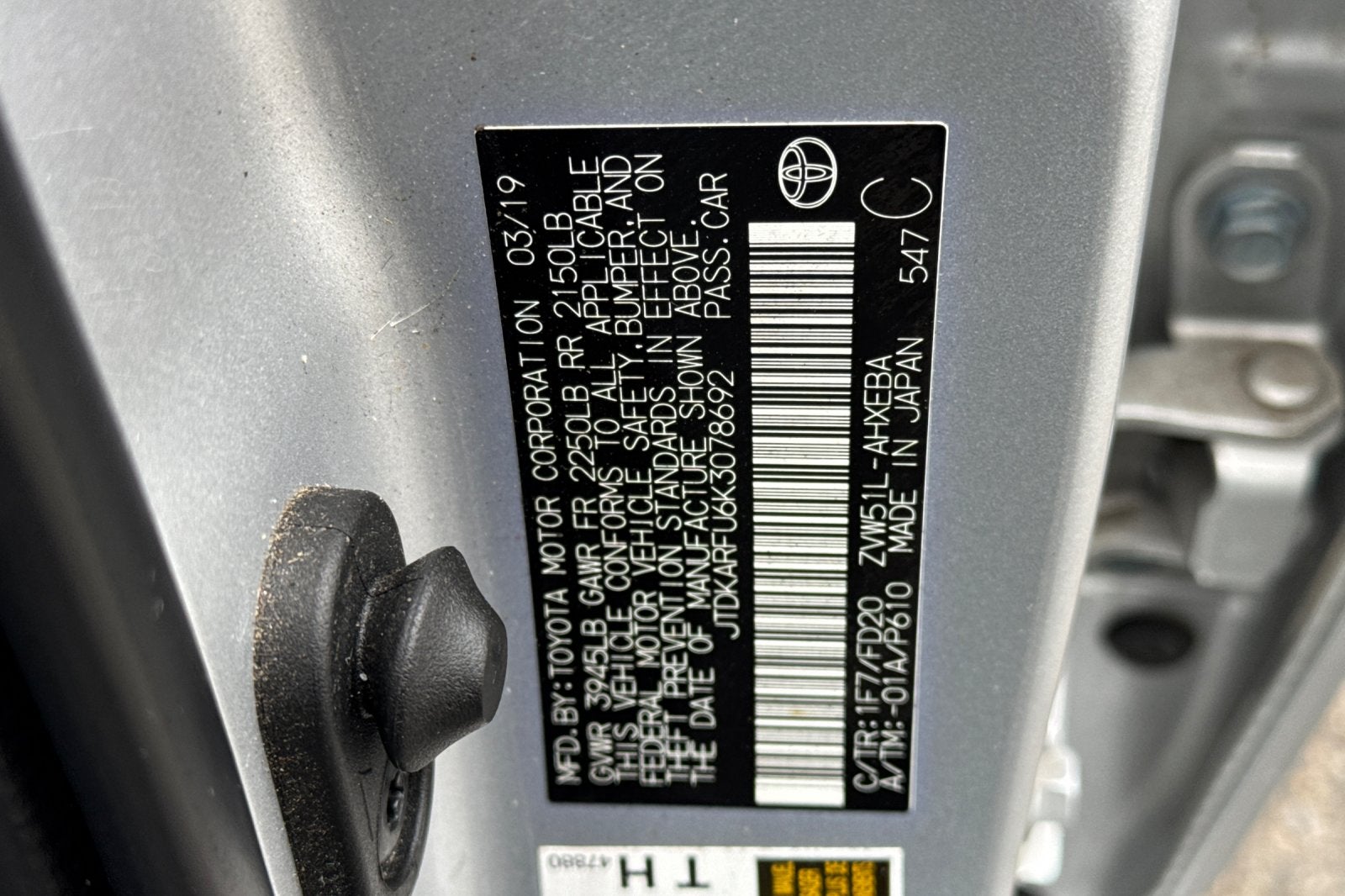2019 Toyota Prius LE