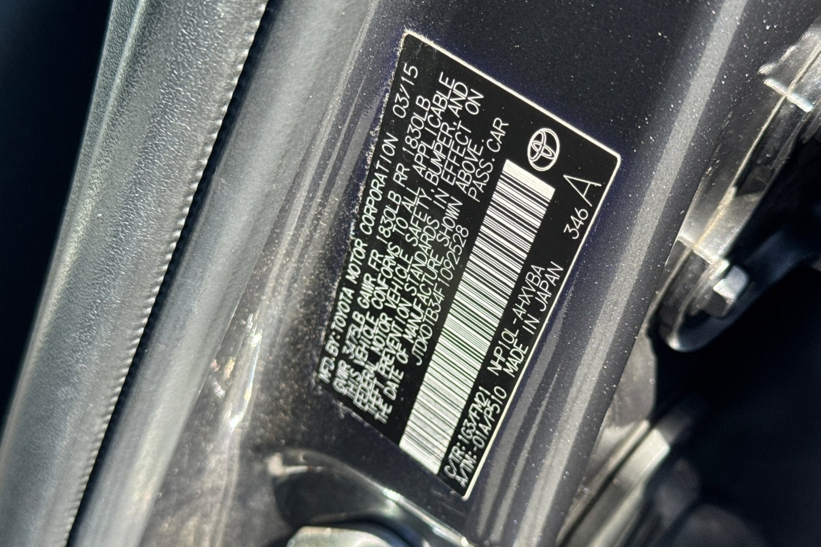 2015 Toyota Prius c Two