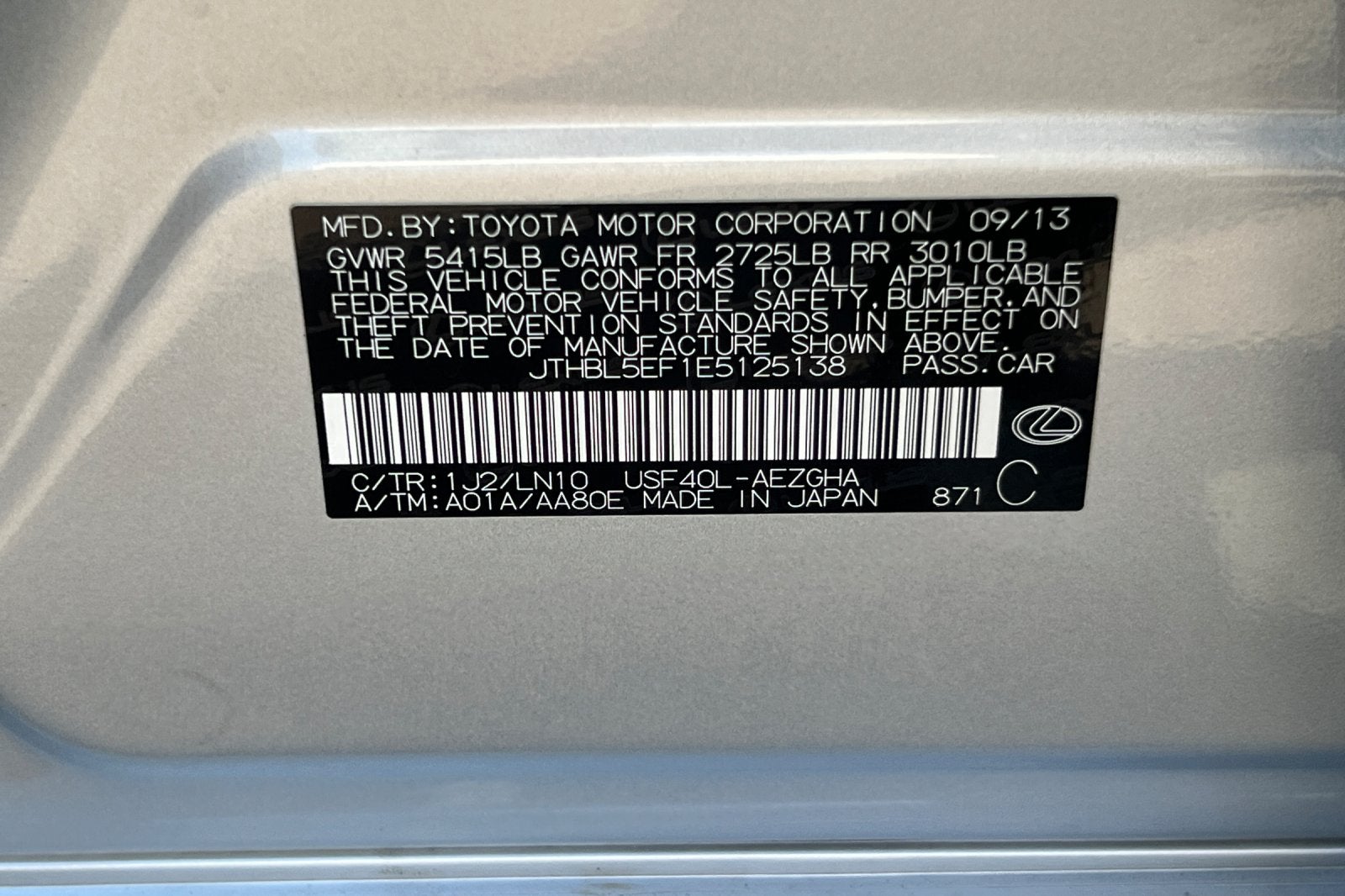 2014 Lexus LS 460 