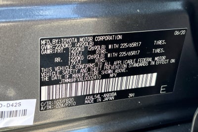 2020 Toyota RAV4 Hybrid LE