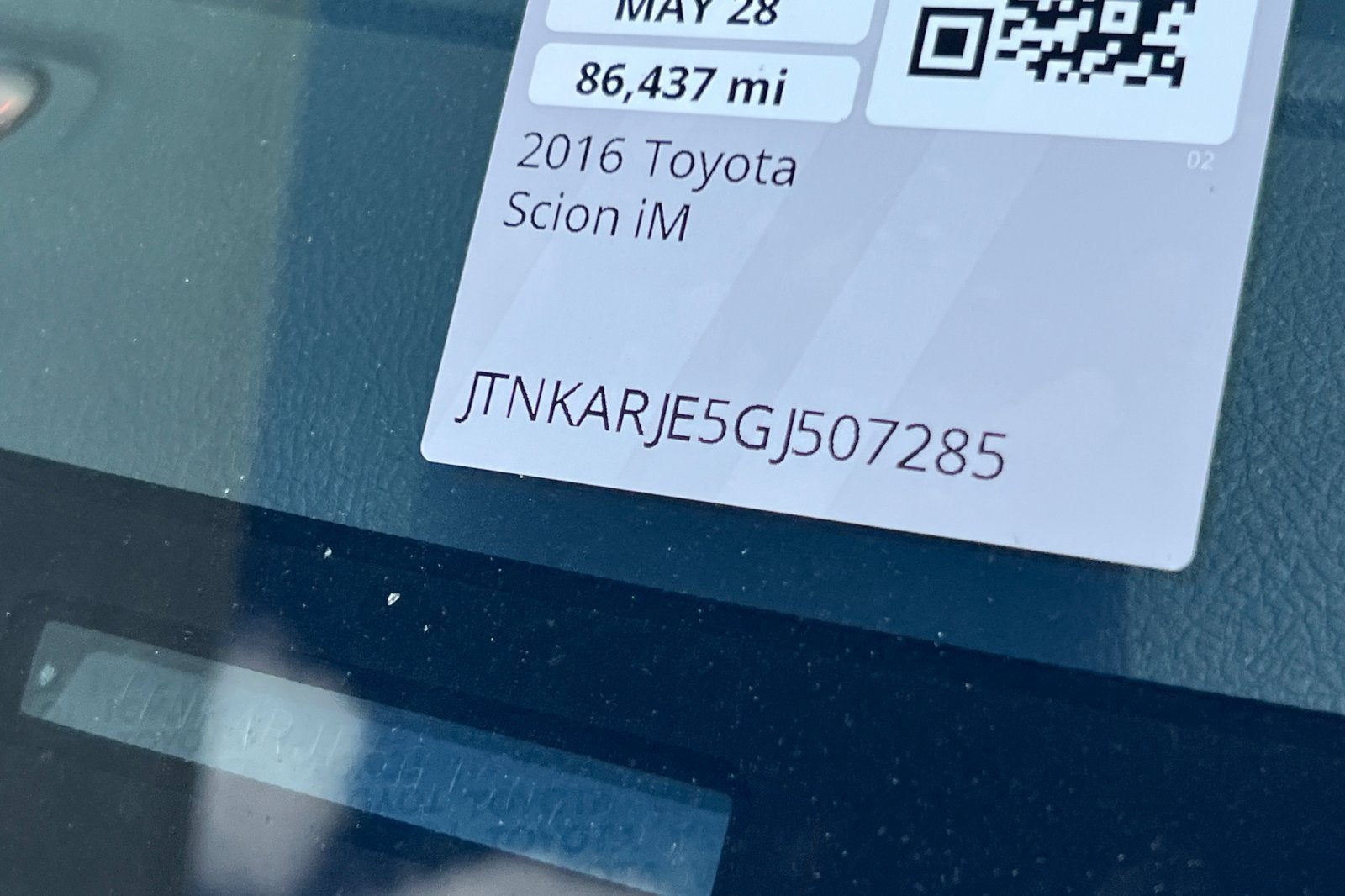 2016 Scion iM Base