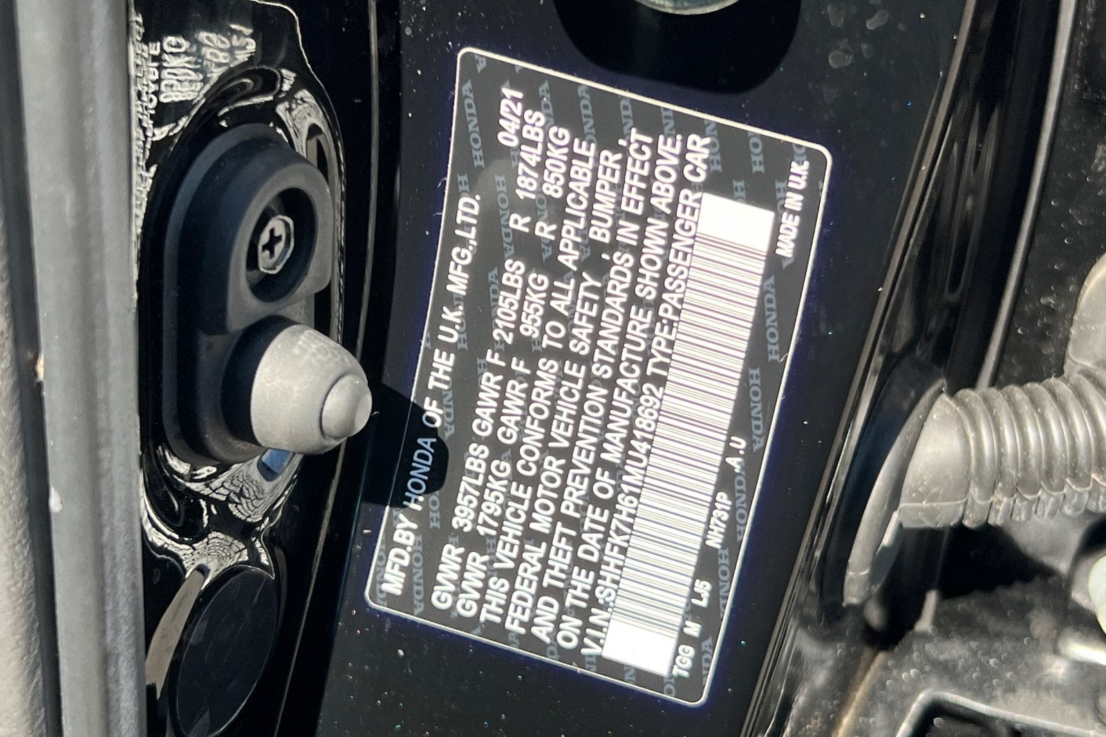 2021 Honda Civic Hatchback EX