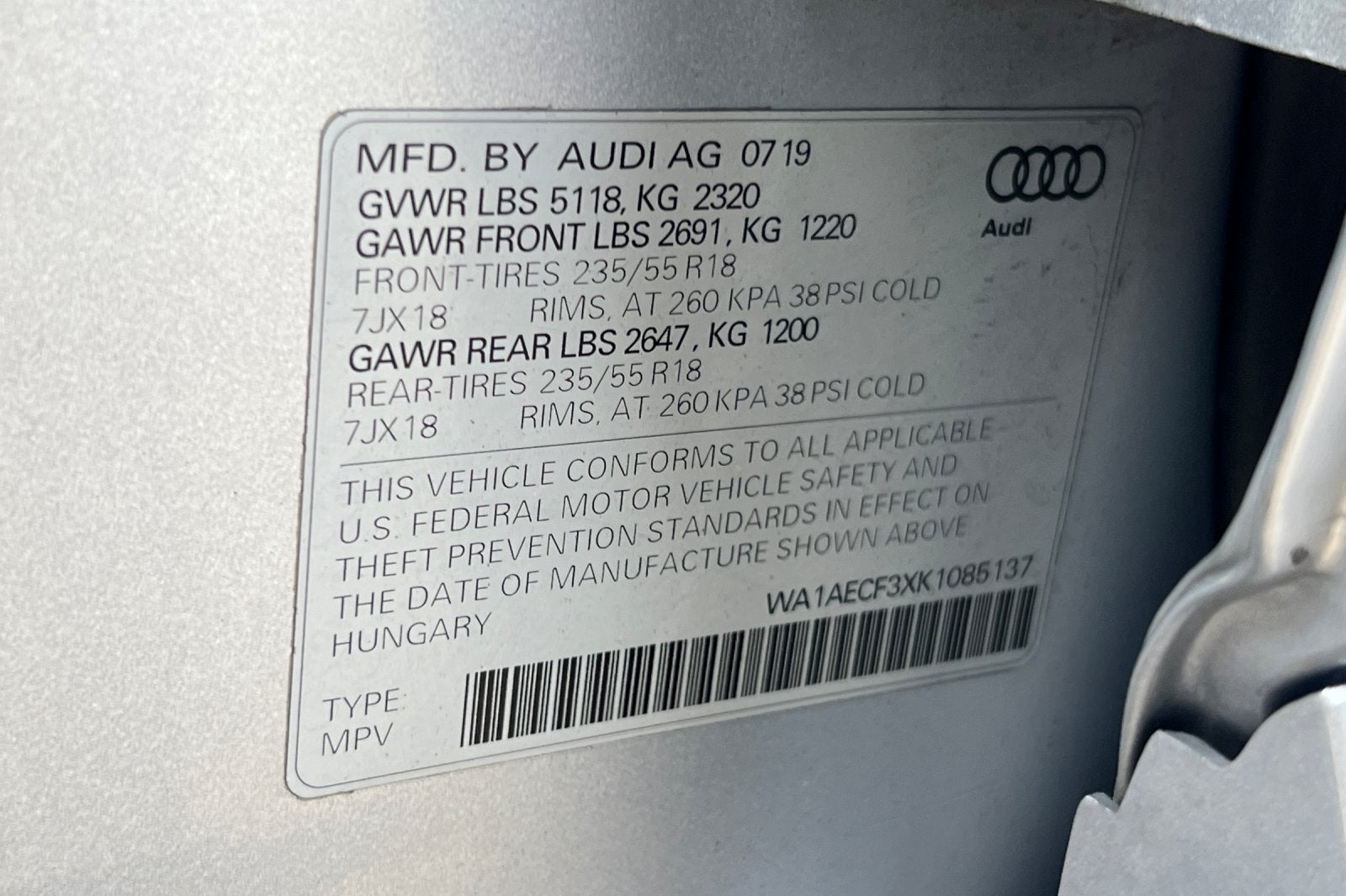 2019 Audi Q3 Premium