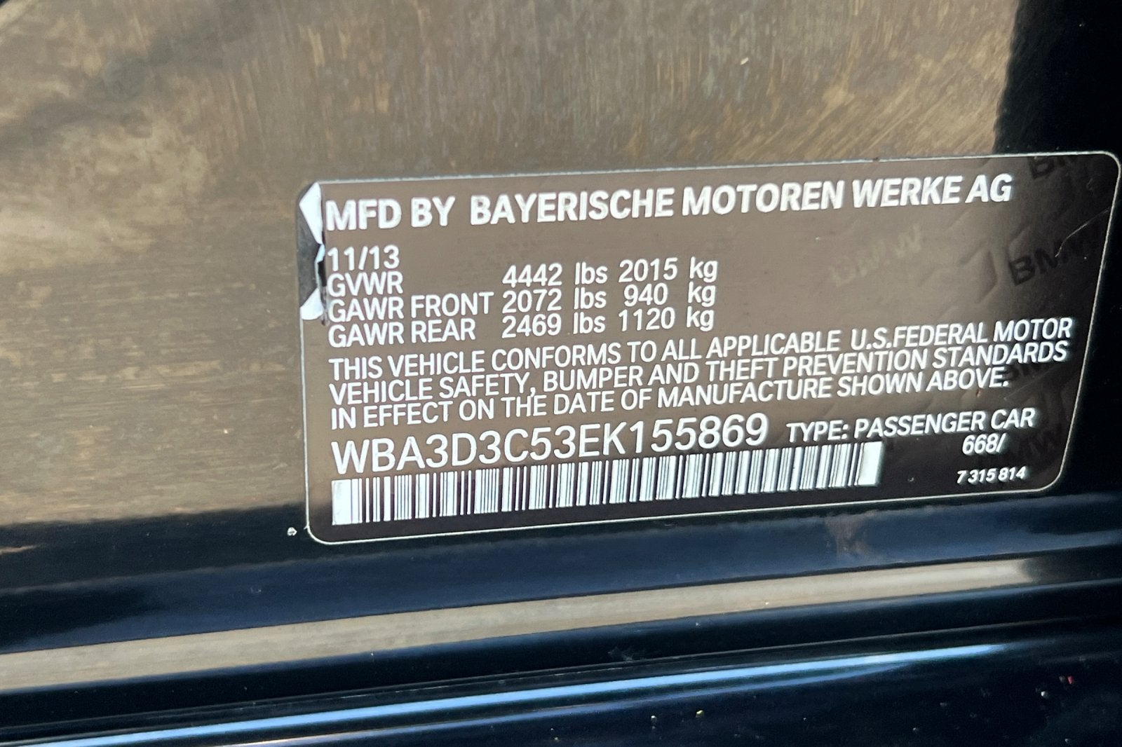 2014 BMW 328d 328d