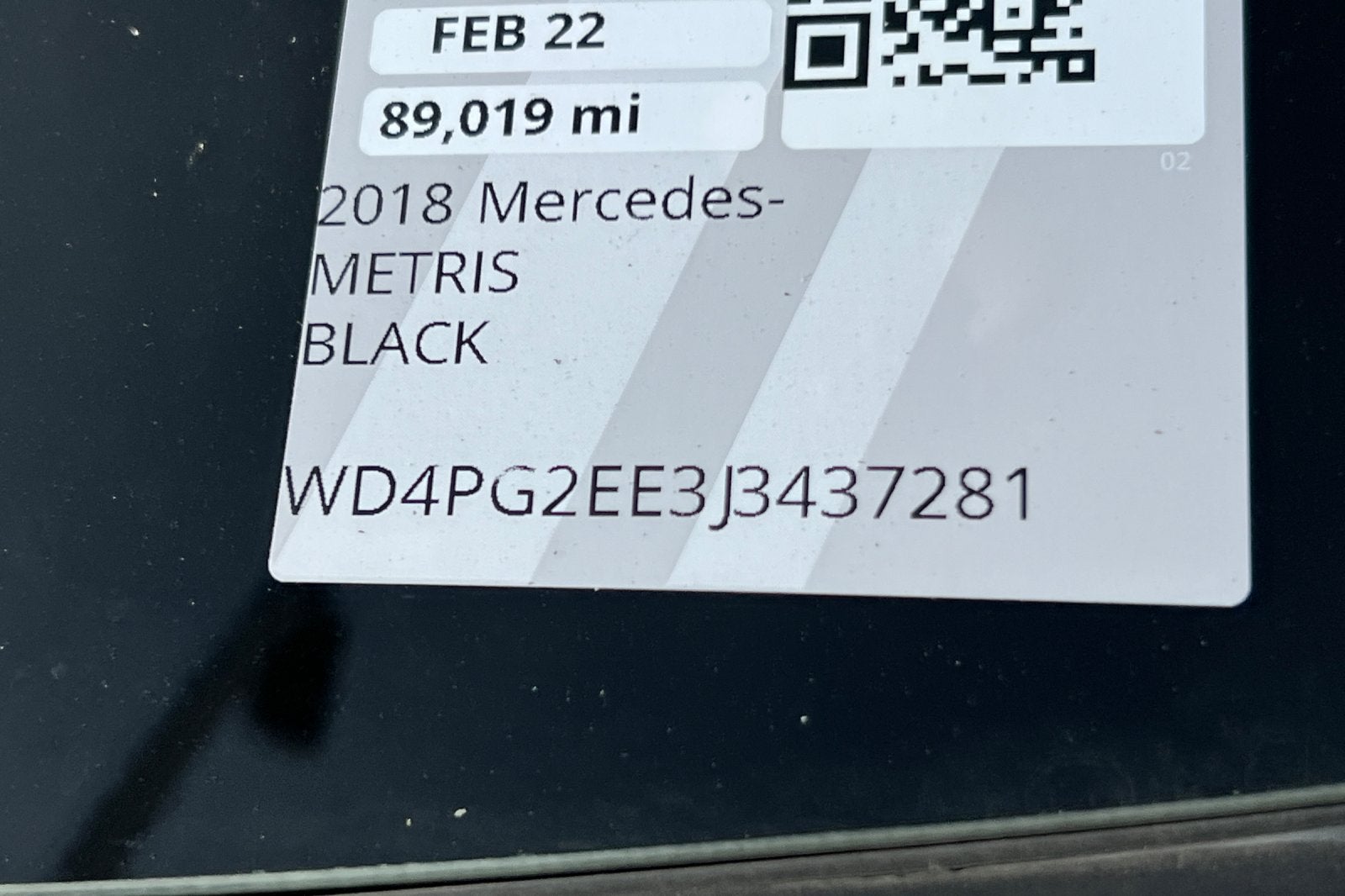 2018 Mercedes-Benz Metris Base