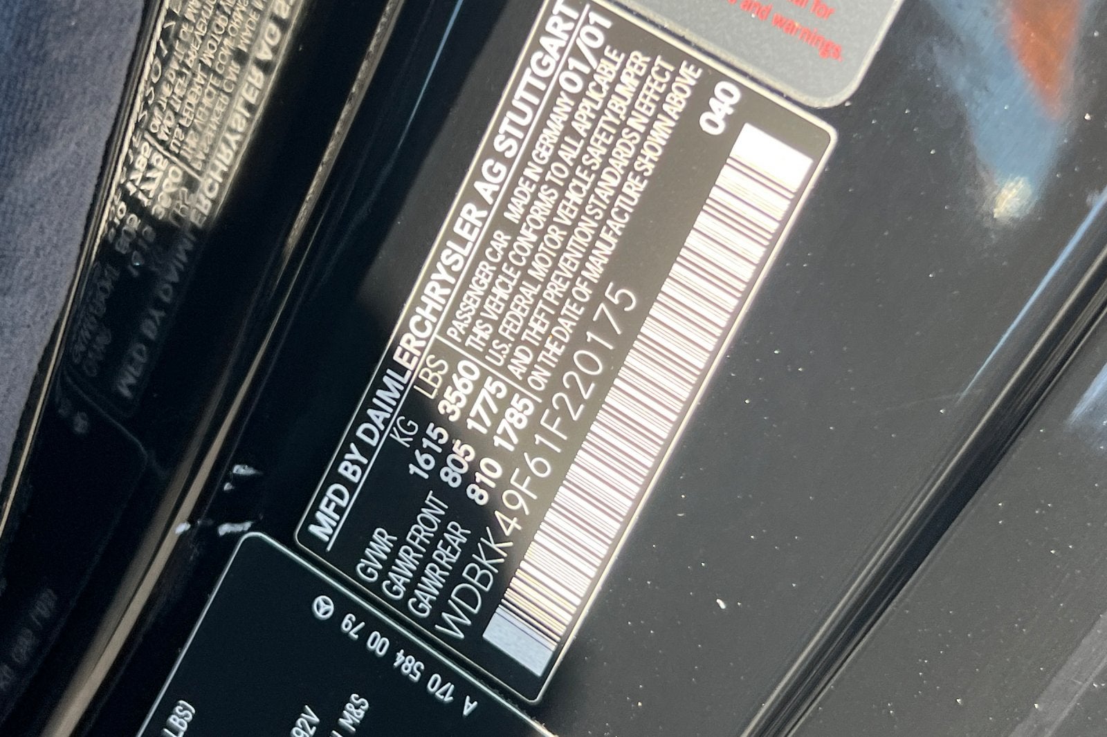 2001 Mercedes-Benz SLK230 Kompressor