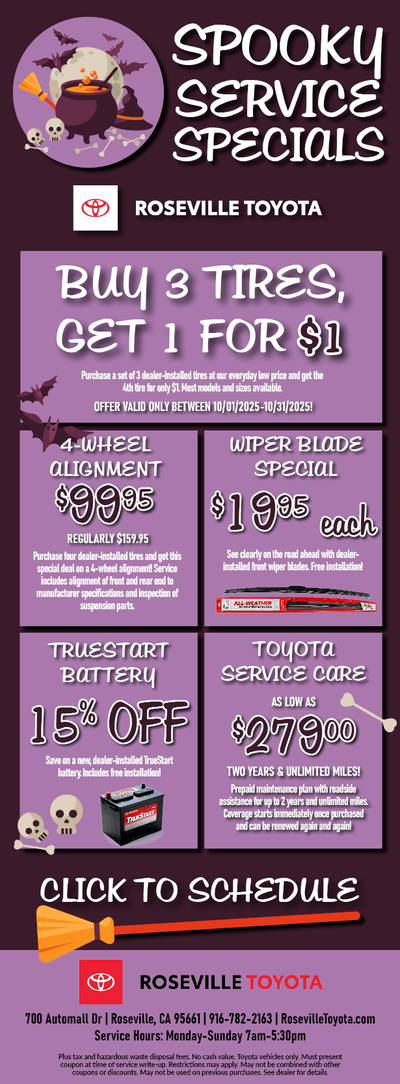 Service and Parts Specials | Toyota Service Coupons, Roseville, CA ...
